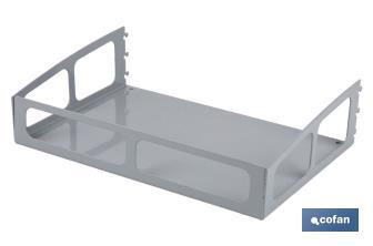 Tray for display stands | Light grey | Ideal for efficient organisation | Size: 300 x 200mm - Cofan