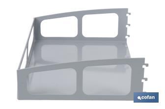 Tray for display stands | Light grey | Ideal for efficient organisation | Size: 300 x 200mm - Cofan