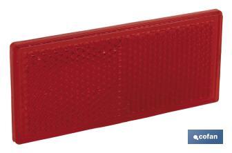 Catadióptrico Rectangular Autoadhesivo | Colores: ámbar y rojo | Medidas: 79 x 35 mm - Cofan