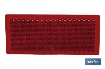 Catadióptrico Rectangular Autoadhesivo | Colores: ámbar y rojo | Medidas: 79 x 35 mm - Cofan