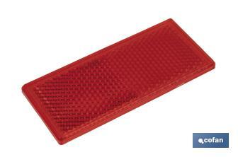Catadióptrico Rectangular Autoadhesivo | Colores: ámbar y rojo | Medidas: 79 x 35 mm - Cofan