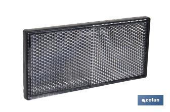 Catadióptrico rectangular con adhesivo para poner en vehículos | Medidas: 106 x 50 mm | Disponible en 3 colores - Cofan