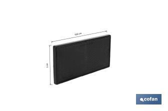 Catadióptrico rectangular con adhesivo para poner en vehículos | Medidas: 106 x 50 mm | Disponible en 3 colores - Cofan
