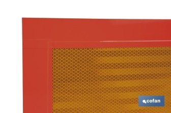 Pack de 2 señales adhesivas V6 para vehículos largos | Señalización homologada | Fácil de instalar | Alta visibilidad | Medidas: 56,5 x 19,5 cm - Cofan