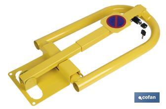 Barrière de blocage pour parking avec serrure intégrée | Barrière de parking de couleur jaune - Cofan