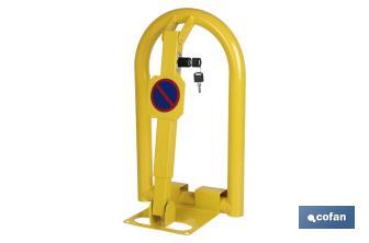 Barrière de blocage pour parking avec serrure intégrée | Barrière de parking de couleur jaune - Cofan