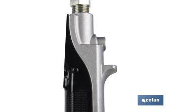 Pistola Lubricante Recta | Fabricada en Aluminio | Manguera Flexible | Boquilla Antigoteo Recta | Pistola de Gran Precisión - Cofan