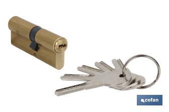 (Brass) Security Cylinder identical keys - Cofan