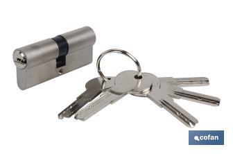 Security cylinder, (Nickel) - Cofan