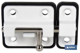 Door Bolt with Plastic Plate | Bolt Locks Available in several colours | Different sizes - Cofan