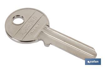 Chiavi seghettate grezze | Copia di chiavi per serrature di persiane | Confezione da 5 chiavi grezze - Cofan