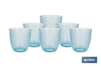 Pack de 6 verres à eau Modèle Ópalo | Contenance : 29 cl | Plusieurs couleurs - Cofan