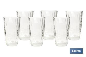 Pack de 6 verres hauts Modèle Jade | Disponibles en différentes contenances | Plusieurs couleurs - Cofan