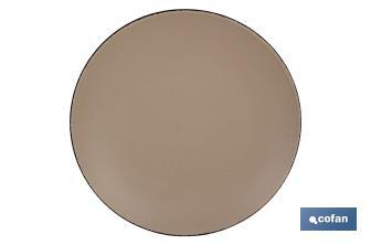 Vajilla de cerámica | 16 piezas | Color marrón mate - Cofan