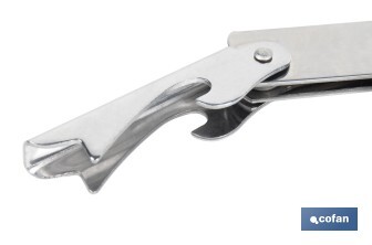 Sacacorchos con abridor | Material: Acero inoxidable | Adecuado para uso profesional | Diseño compacto y duradero | Longitud: 14 cm - Cofan