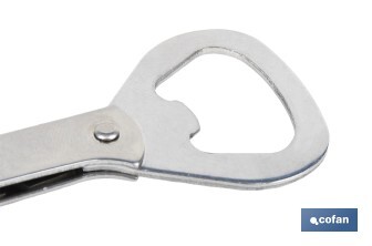 Sacacorchos con abridor | Material: Acero inoxidable | Adecuado para uso profesional | Diseño compacto y duradero | Longitud: 14 cm - Cofan