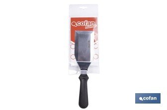 Espátula acodada de acero inoxidable | Perfecta para barbacoas, parrillas y planchas | Mango resistente y ergonómico - Cofan
