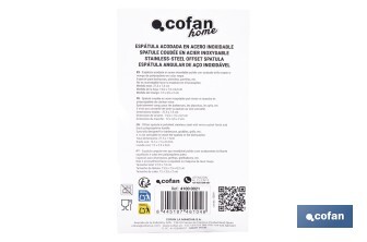 Espátula acodada de acero inoxidable | Perfecta para barbacoas, parrillas y planchas | Mango resistente y ergonómico - Cofan