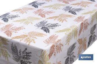 Oilcloth roll with branch pattern | PVC tablecloth | Size: 1.40 x 25m - Cofan