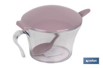 Sugar bowl with lid | Albahaca Model | Polypropylene and polystyrene | 120ml capacity | Several colours - Cofan