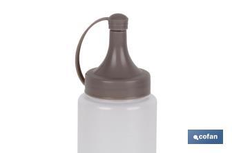 Squeeze bottle | Albahaca Model | Sauce & oil bottle | Plastic squeeze bottle | Stone colour - Cofan