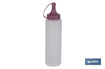 Bouteille huilier | Modèle Albahaca | Bouteille pour Sauces ou Huiles | Bouteille Exprimable en Plastique | Couleur rose poudré - Cofan