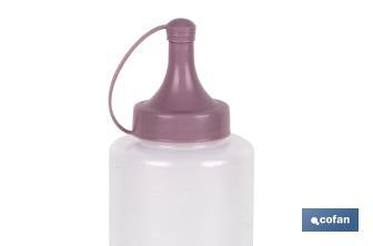 Bouteille huilier | Modèle Albahaca | Bouteille pour Sauces ou Huiles | Bouteille Exprimable en Plastique | Couleur rose poudré - Cofan