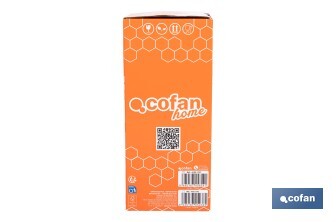 Bote de cocina de vidrio borosilicato | Tapa beige | Cierre a presión | Capacidad: 1,3 litros | Almacenaje de alimentos | Medidas: Ø10 x 23 cm - Cofan