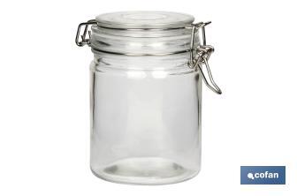 Set of 4 storage glass jars | 750-1,150-1,500-2,100ml Capacity - Cofan