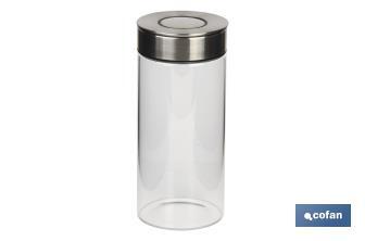 Barattolo di vetro borosilicato | Capacità: da 550 ml a 1900 ml | Adatto al contatto con gli alimenti - Cofan