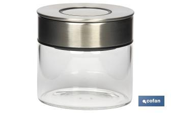 Bocal en verre borosilicate | Contenance de 550 ml jusqu'à 1900 ml | Convient pour un usage alimentaire - Cofan