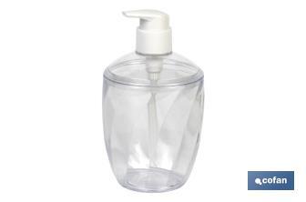 Doseur de Savon Transparent | Distributeur de savon liquide | Capacité : 0,43 L | Fabriqué en polypropylène - Cofan