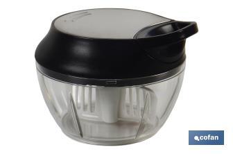 Manual food chopper | Fresh-keeping lid and mixer included | 500ml capacity | ABS, polypropylene and stainless Steel - Cofan