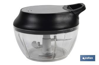 Manual food chopper | Fresh-keeping lid and mixer included | 500ml capacity | ABS, polypropylene and stainless Steel - Cofan