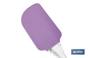 Silicone spatula | Vergini Model | Silicone head with clear nylon handle | 25cm in length - Cofan