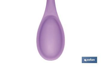 Kitchen spoon, Vergini Model | Silicone-coated nylon | Size: 27 x 5.7cm | Resistance up to 220°C - Cofan