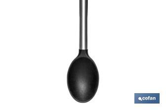 Kitchen spoon, Neige Model | Silicone with stainless steel handle | Size: 34cm | Resistance up to 220°C - Cofan