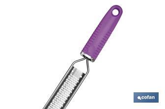 Kitchen manual grater with handle | Vergini Model | Size: 39 x 3.5cm | Nylon and stainless steel - Cofan