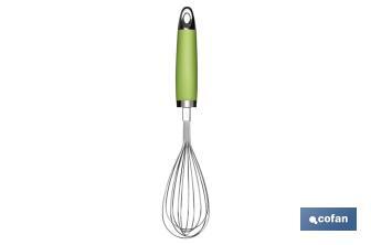 Manual whisk, Sena Model | Stainless steel with green ABS handle | Size: 28.5cm - Cofan