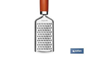 Double-sided grater, Sena Model | Stainless steel with red ABS handle | Size: 24cm - Cofan