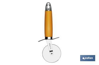 Corta Pizzas Modelo Sena I Aço inox com cabo ABS laranja Medida 21 cm - Cofan