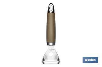 Descascador de batatas Modelo Sena I Aço inox com cabo ABS castanho Medida 18 cm - Cofan