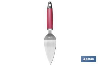 Cake server, Sena Model | Stainless steel with red ABS handle | Size: 27cm - Cofan