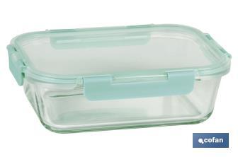 Set de 3 Boîtes à Lunch Rectangulaires en Borosilicate | Modèle Aghata | Contenance 640-1040-1520 ml - Cofan