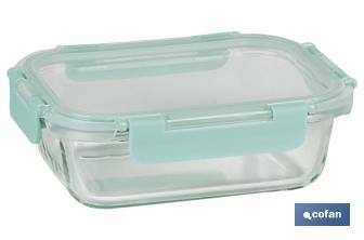 Set de 3 Boîtes à Lunch Rectangulaires en Borosilicate | Modèle Aghata | Contenance 640-1040-1520 ml - Cofan