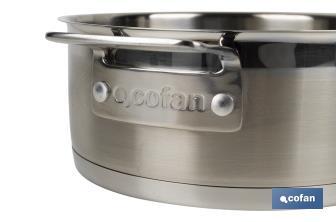 Stainless-steel pots | Available in different capacities | Lid included | Cadenza Model - Cofan