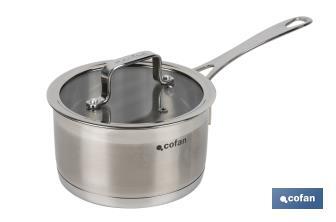 Stainless-steel saucepan | Capacity: 1.7 litres | Lid included | Cadenza Model - Cofan