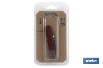 Canif de Berger | Dimension de la Lame 8 cm | Couleur Marron | Lame en Acier Inox - Cofan