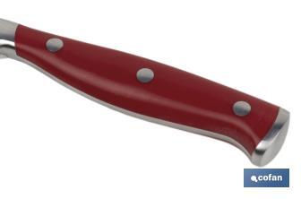 Puntilla de Cocina con forjado francés | En Color Rojo | Medida de la hoja de 9 cm - Cofan