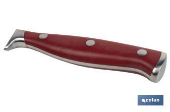 Couteau à Légumes avec Forgeage Français | En Couleur Rouge | Dimension de la lame de 13 cm - Cofan